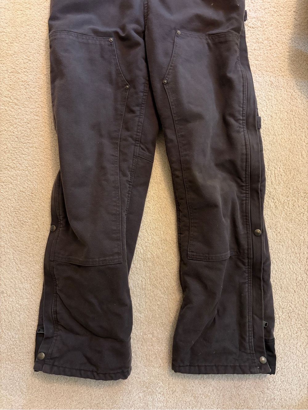 Women’s Carhartt Brown Bib Overalls - Heavy-Duty Workwear - Picture 2 of 5